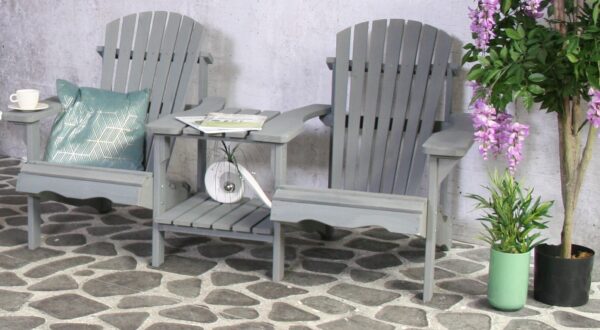Adirondack duo bench grey 3330 1